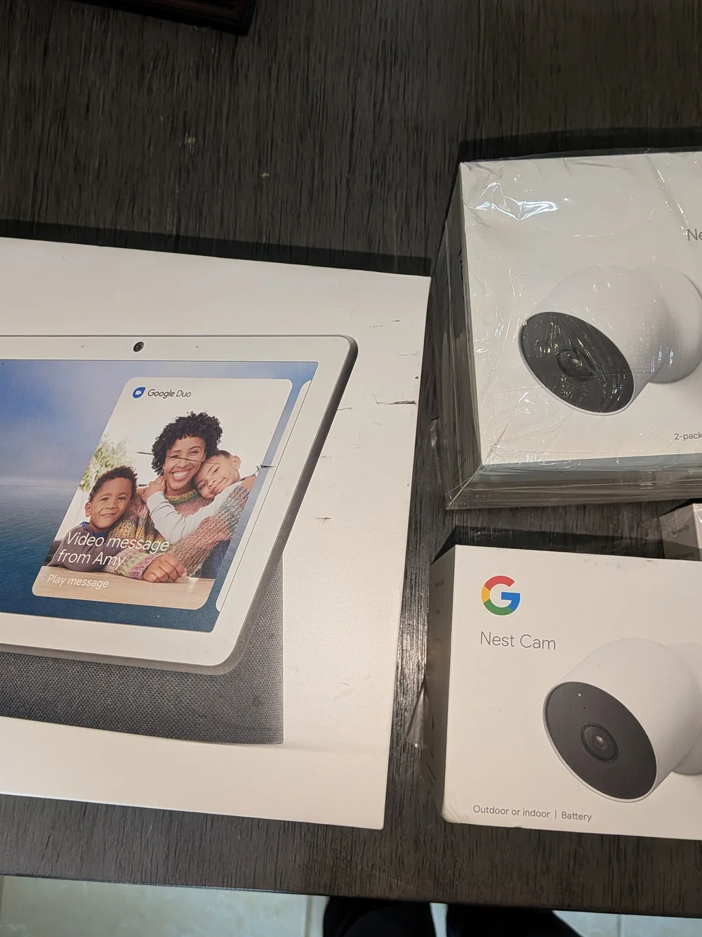 Google Nest Hub and Nest Cam Duo Bundle - White- Security Cameras